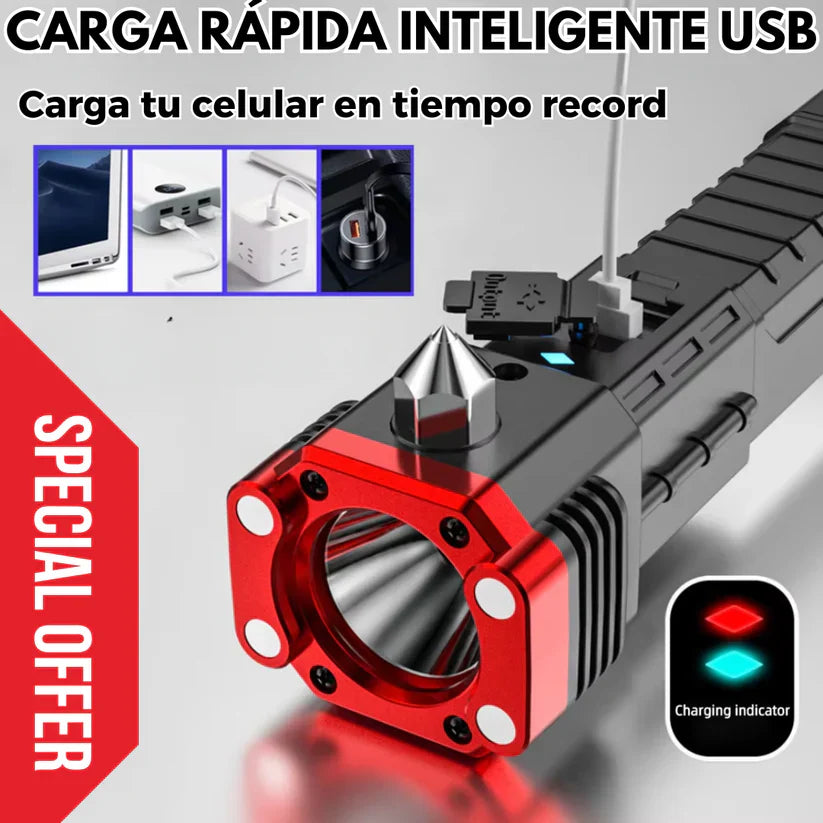 Linterna de Seguridad MILITAR 4 en 1➕ ENVIO GRATIS