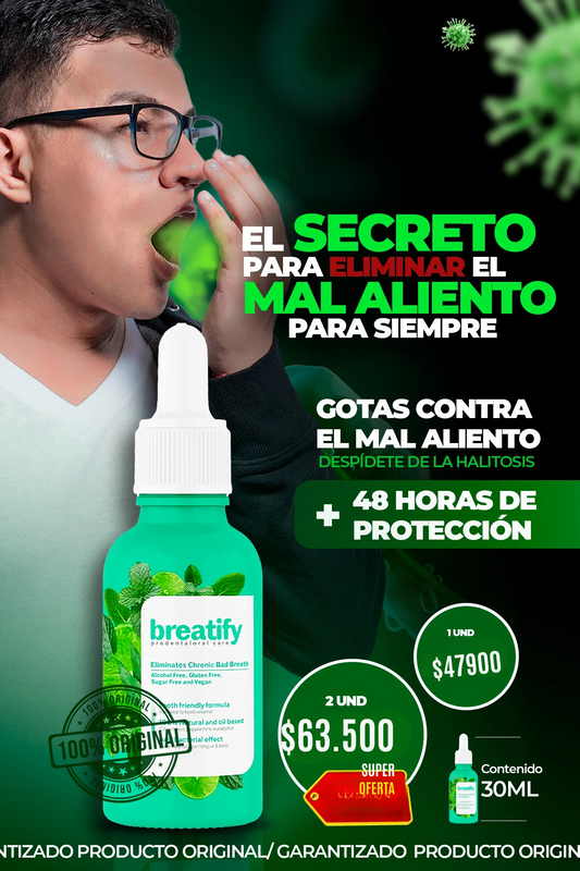 BRERATYFY GOTAS CONTRA EL MAL ALIENTO FORMULA AVANZADA➕ENVIO GRATIS