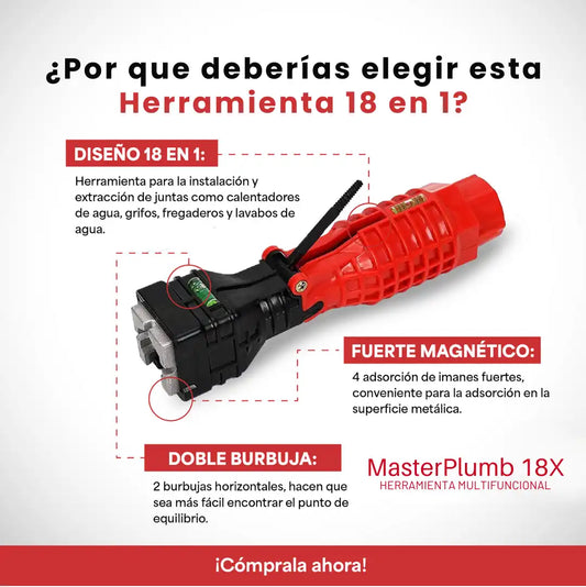 MasterPlumb 18X - Herramienta 18 en 1