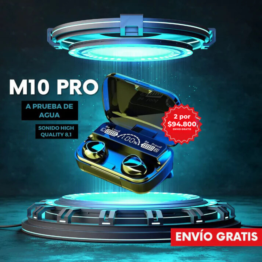 M10 PRO impermeables - Inalambricos con BlueTooth 5.1(Oferta Especial 2x $94.800)➕ENVIO GRATIS