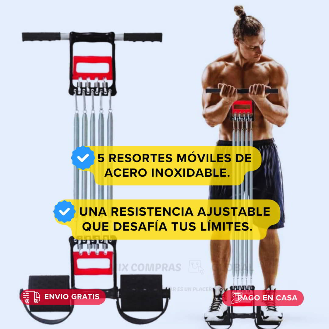 EXTENSOR DE FUERZA EN ACERO INOXIDABLE Y CARBONO. TRANSFORMA TODO TU TREN SUPERIOR 💪