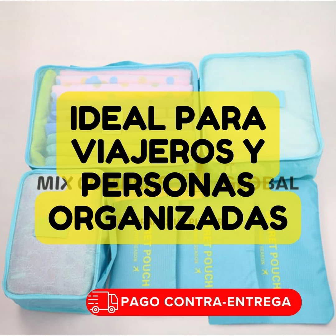 Set Organizadores De Viaje Kit X 6 Pieza + 30% Descuento HOY