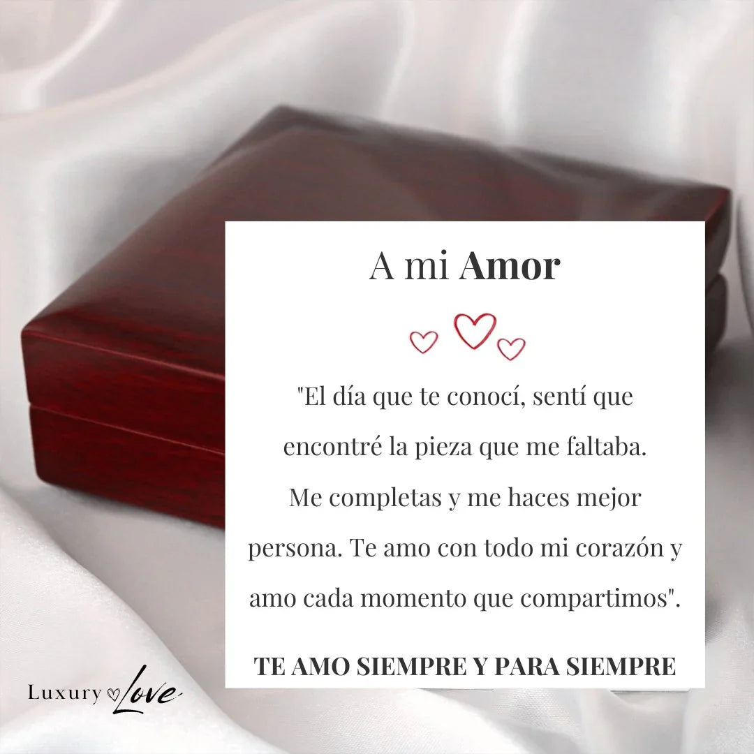 Collar Amor-Eterno™ para mi Amor (con carta especial) ➕CAJA DE REGALO DE MADERA CON LUZ LED ➕ENVIO GRATIS