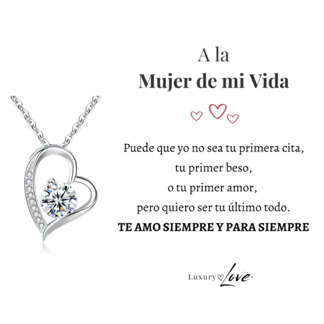 Collar Amor-Eterno™ para mi Amor (con carta especial) ➕CAJA DE REGALO DE MADERA CON LUZ LED ➕ENVIO GRATIS