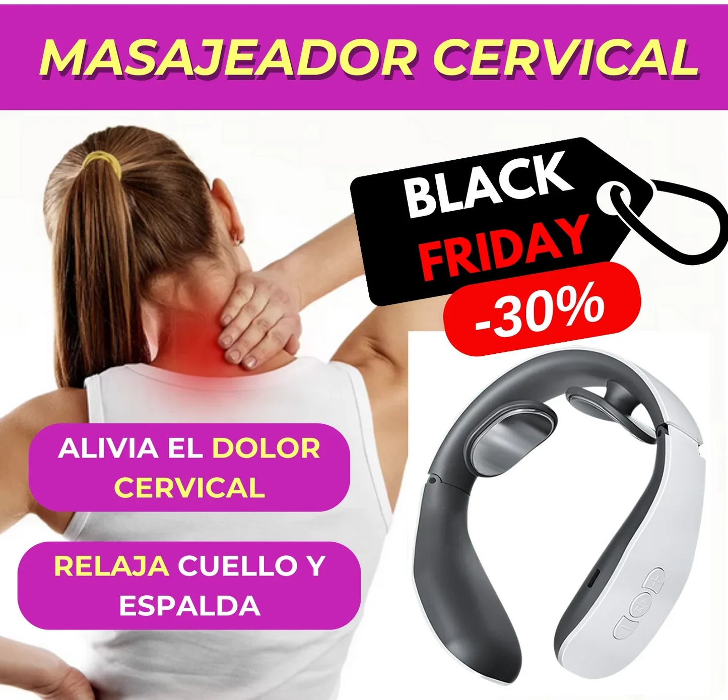 Masajeador Cervical Máximo Relax➕ENVIO GRATIS