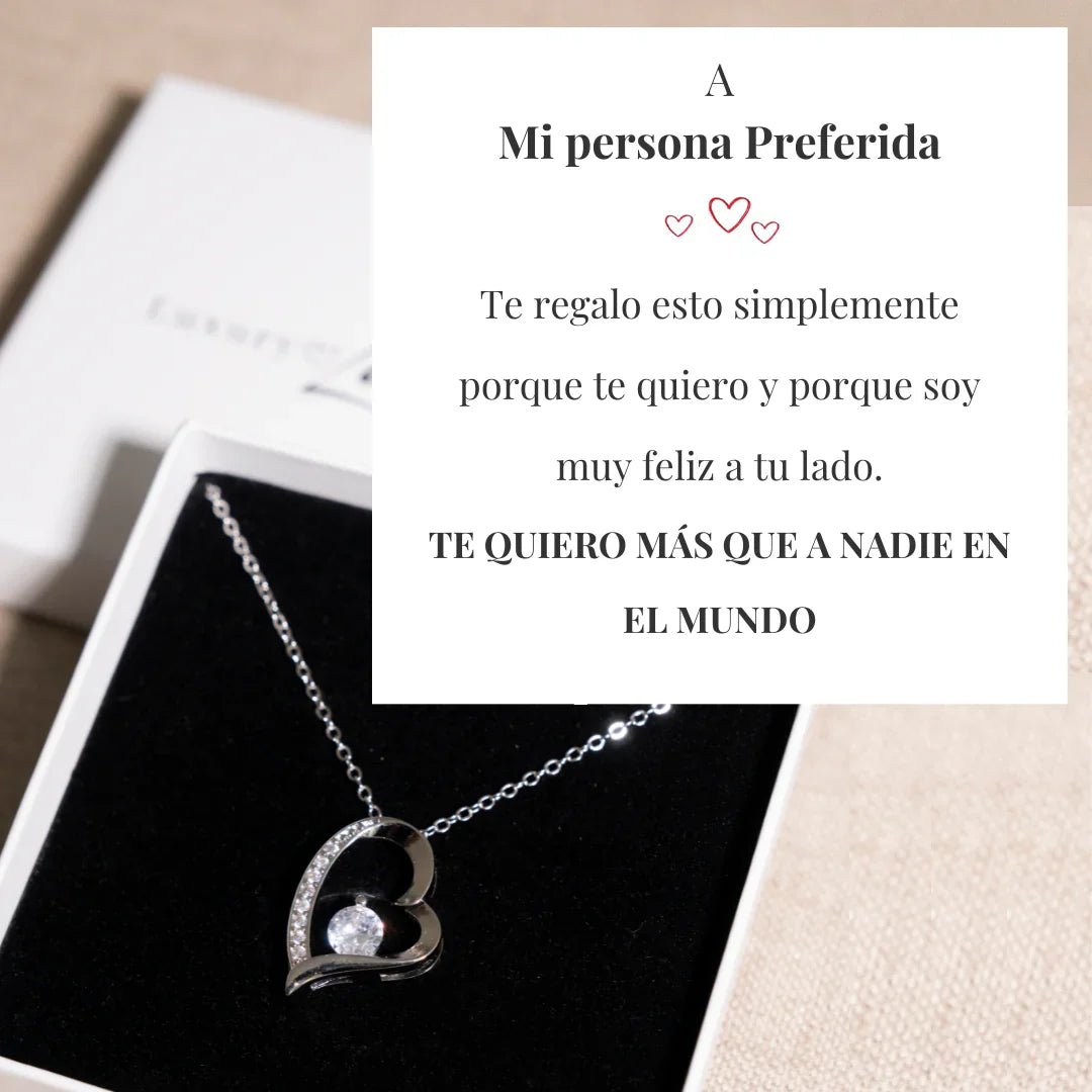 Collar Amor-Eterno™ para mi Amor (con carta especial) ➕CAJA DE REGALO DE MADERA CON LUZ LED ➕ENVIO GRATIS