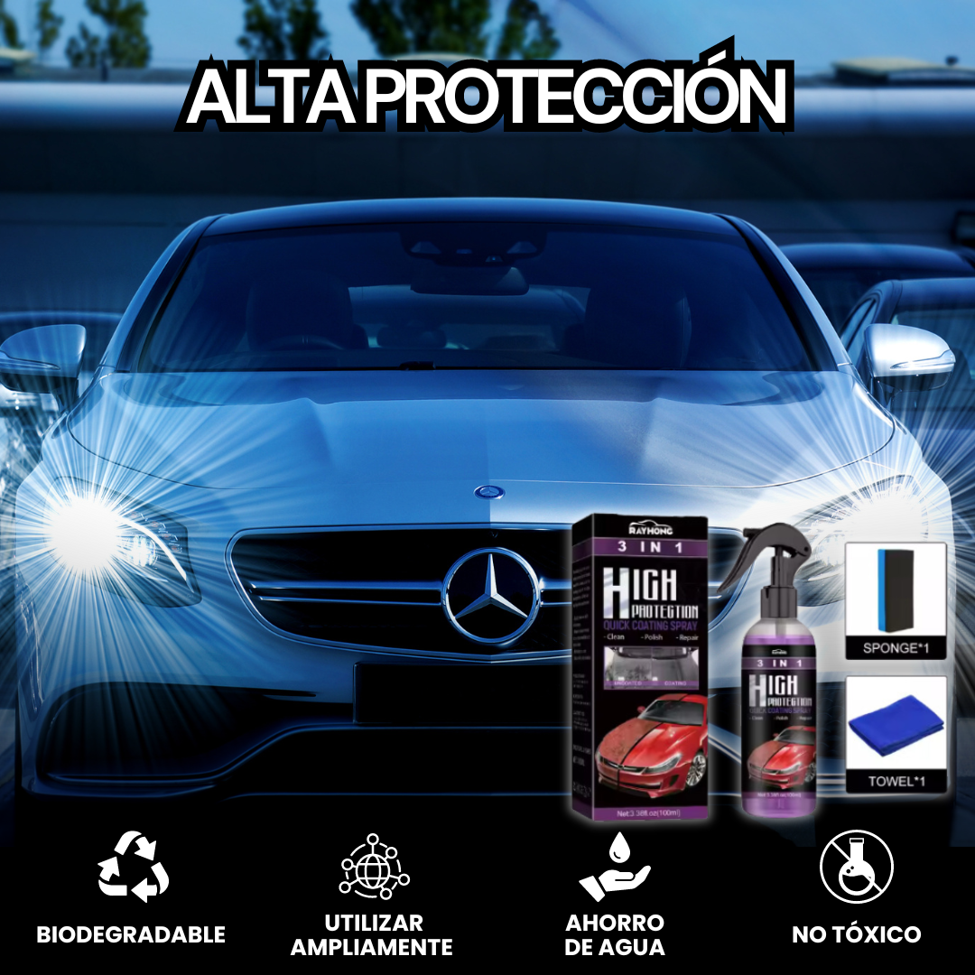 🚗 Spray 3 en 1 - Revestimiento Rápido para Automóviles Nuevo y Mejorado➕Toalla Gratis➕Envio Gratis