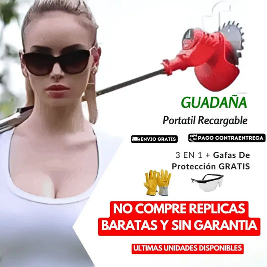 ORIGINAL GUADAÑA PORTÁTIL 3 EN 1 🤩 + Gafas y Guantes Gratis 😎 TENEMOS LOS REPUESTOS✅