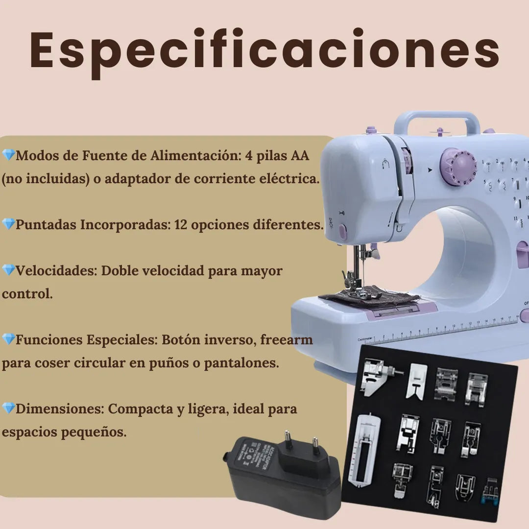 Maquina De Coser Electrica Portatil de 12 Puntadas con MESA➕Regalo Sorpresa