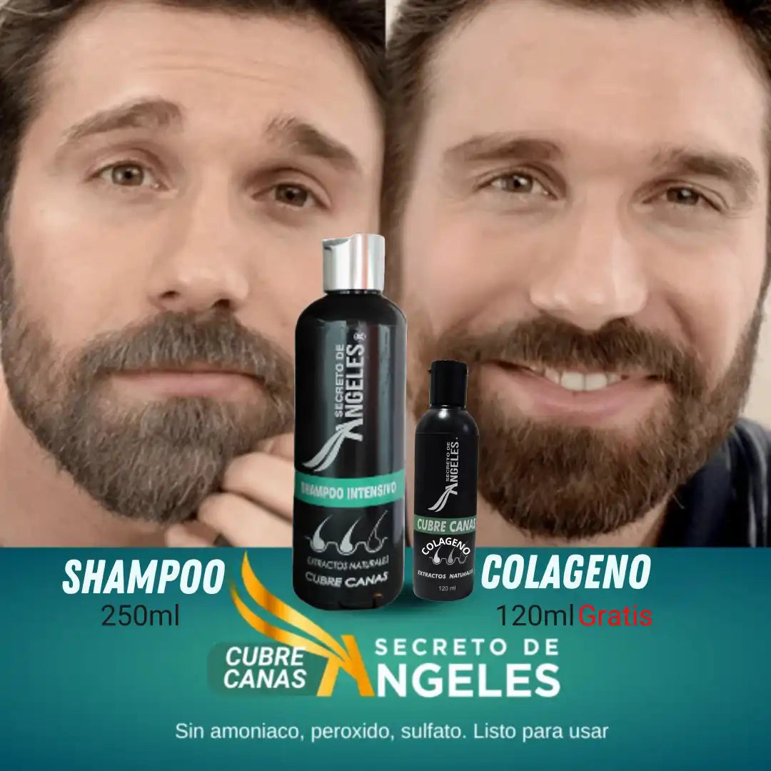 Shampoo Cubre Canas Secreto de Ángeles➕Colageno GRATIS🎁