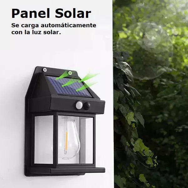 Lampara Solar Exterior Con Sensor Movimiento - Resistente al Agua