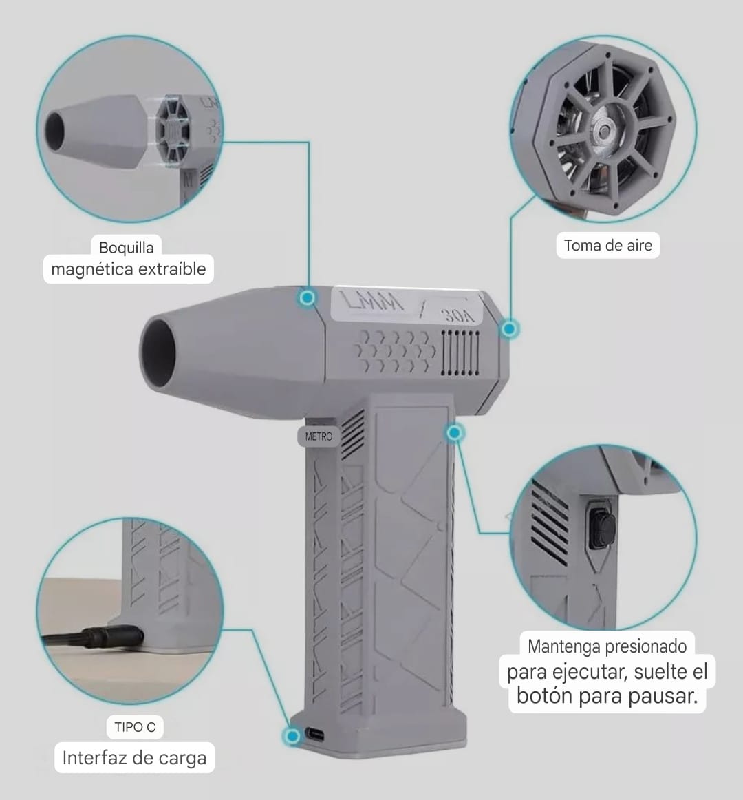 Super Turbo Jet Fan™️ 110,000 RPM➕Potencia, Velocidad y Versatilidad en tus Manos